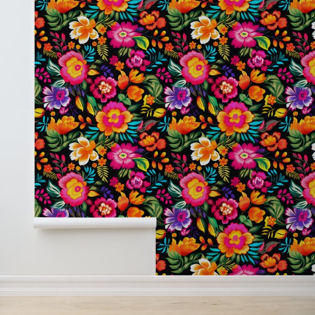 Papier Peint Fiesta Floral Extravaganza (Application)