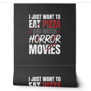 Papier Peint Films d'horreur Pizza Halloween Design_1