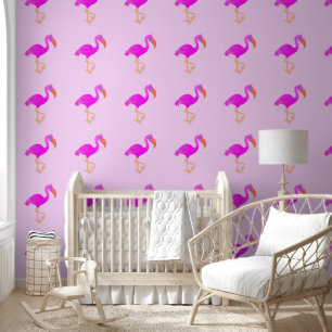 Papier Peint Flamant Rose Mignon
