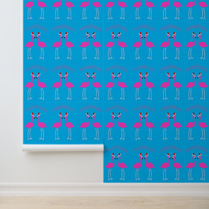 Papier Peint Flamants roses lesbiennes de Noël Flamant rose Bel