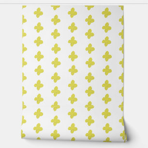 Papier Peint Fleur blanche Motif simple et moderne