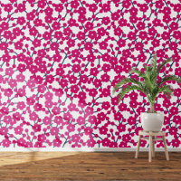 Fleur de cerisier Magenta rose blanc