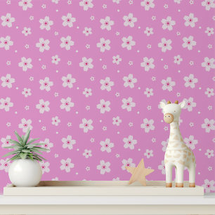Papier Peint Fleur de cerisier rose décollement et collage