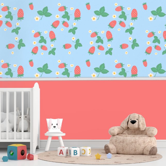 Papier Peint Fleur de fraise mini (Créateur téléchargé)