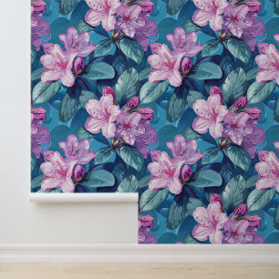 Papier Peint Fleur de rhododendron pourpre fleurie de pétales