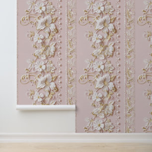 Papier Peint Fleur élégante rose