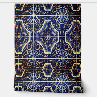 Papier Peint Fleur florale bleue