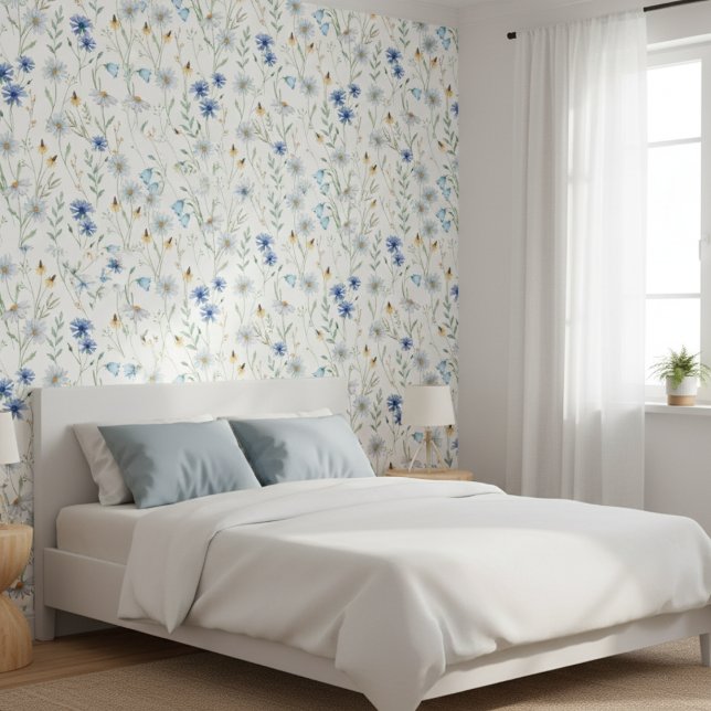 Papier Peint Fleur sauvage couleur bleu violet (Créateur téléchargé)