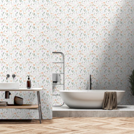Papier Peint Fleur sauvage Peach Green