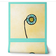 fleur simple bleue et jaune