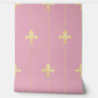 Fleur vintage or de Lis rose croustillant