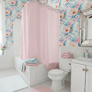 Papier Peint Fleurs aquarelles roses et bleues