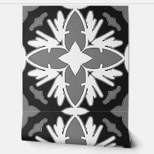 Papier Peint Fleurs blanches et noires "Ratti_Creative_Arts" 