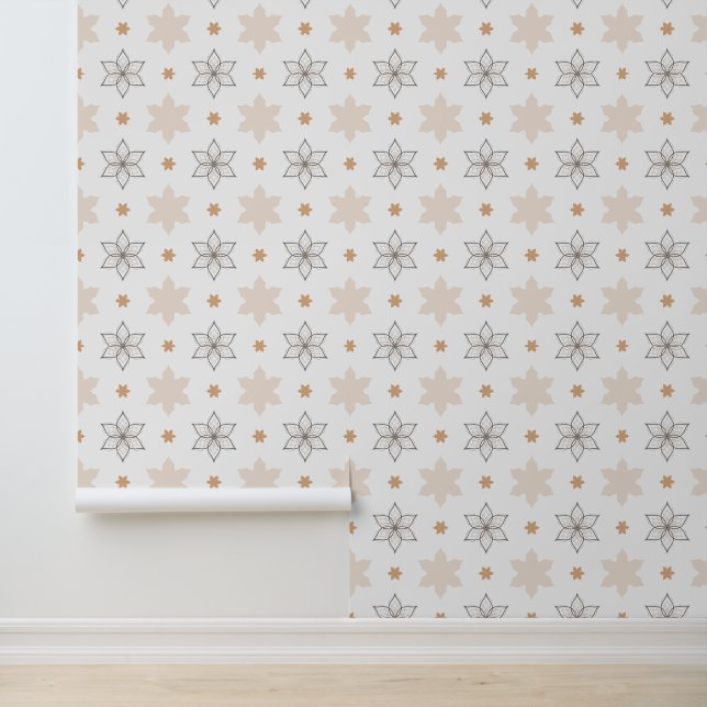 Papier Peint Fleurs d'art géométriques simples (Application)