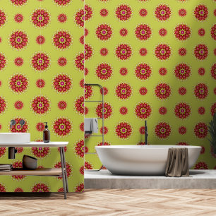 Papier Peint Fleurs de couverture sur vert