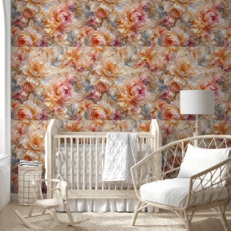 Papier Peint Fleurs de Fantaisie Luxueuses