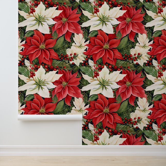 Papier Peint Fleurs de Noël (Application)