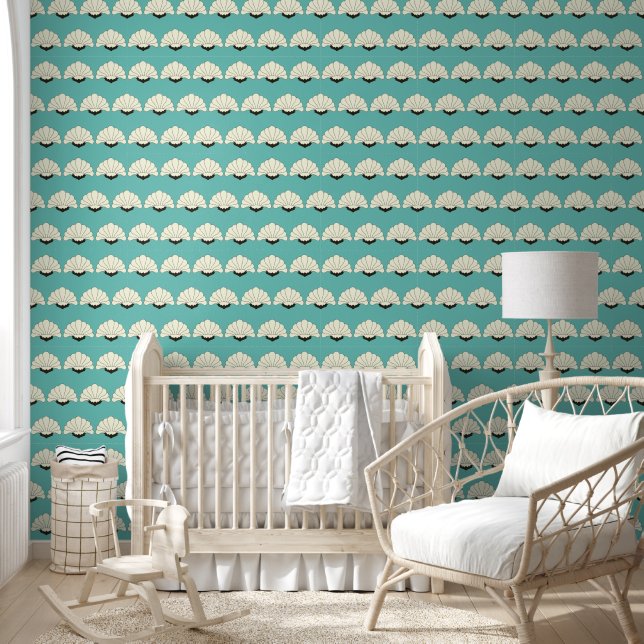 Papier Peint Fleurs de sépia Art déco (Enfants)