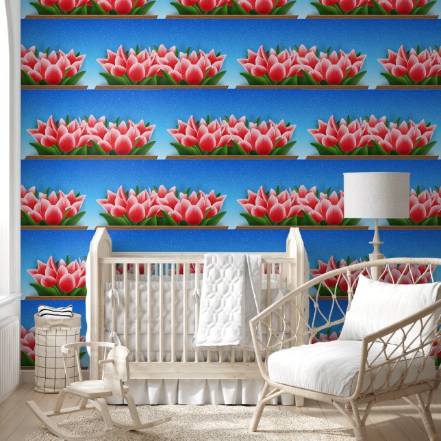 Papier Peint Fleurs de tulipes (Enfants)