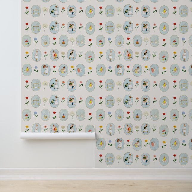 Papier peint Fleurs délicates du pays français (Application)