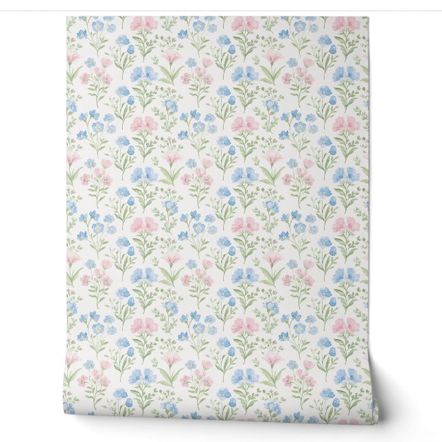 Papier peint Fleurs délicates du pays français (Déroulement)
