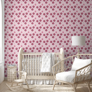 Papier Peint Fleurs Douces et Roses Tendres et Coeurs Maison Fl