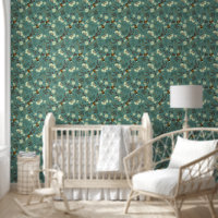 Fleurs et abeilles motif