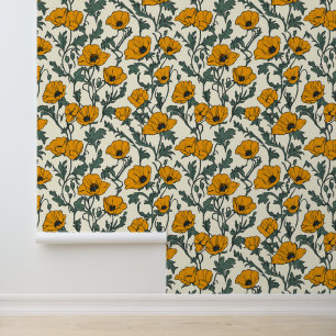 Papier Peint Fleurs jaunes florales de Californie