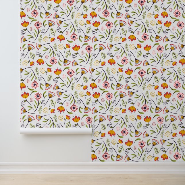 Papier Peint Fleurs mignonnes motif (Application)