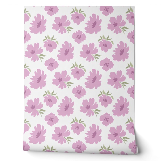 Papier Peint Fleurs modernes Lavender Nursery Salle pour enfant (Déroulement)