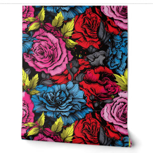Papier Peint Fleurs Punk Audacieuses