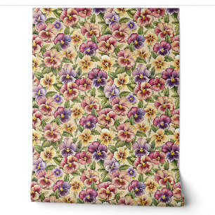 Papier Peint Fleurs violettes colorées printanières fleurs flor