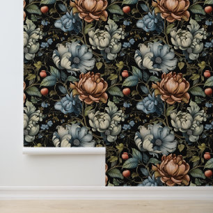 Papier Peint Floral botanique foncé