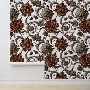 Papier Peint Floral byzantin anglais cottage fleurs murale