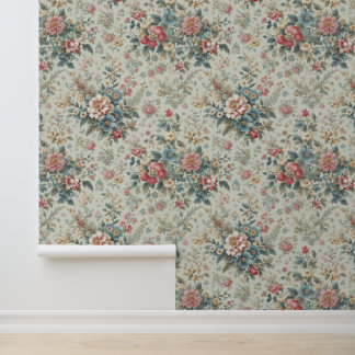 Papier peint floral classique