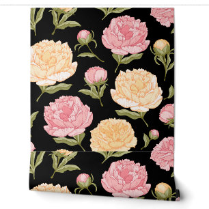 Papier peint floral élégant - Motifs floraux dynam