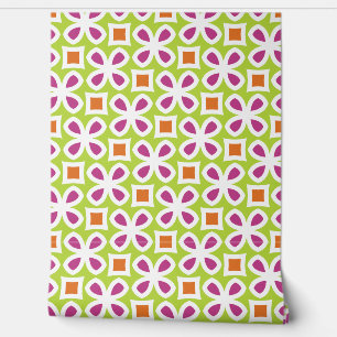 Papier Peint Floral rétro vibrant