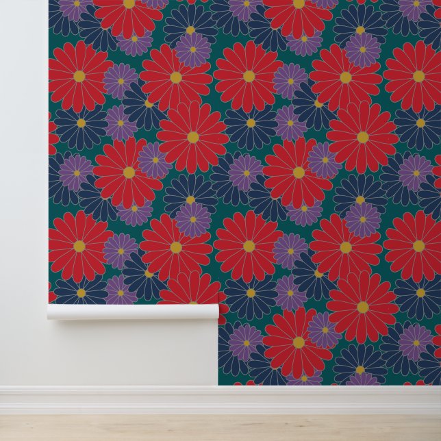 Papier Peint Flore de automne scintillante (Application)