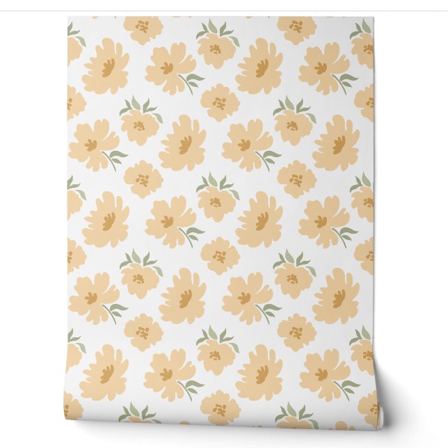 Papier Peint Flores modernes Golden Yellow Nursery Salle pour e (Déroulement)
