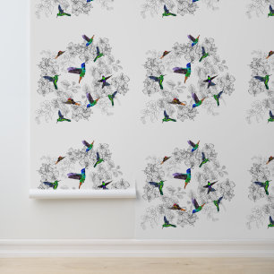 Papier Peint Flying Spring Birds