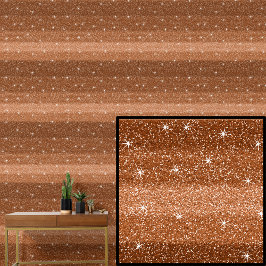Papier Peint Foncé moyen Brown rayures avec étoiles étincelante