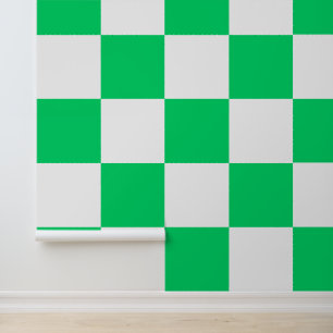 Papier Peint Fond d'écran avec échiquier blanc et vert Choisiss