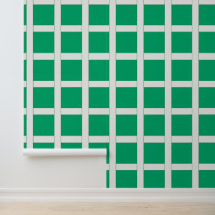 Papier Peint Fond d'écran Emerald & White Bold Grid - personnal