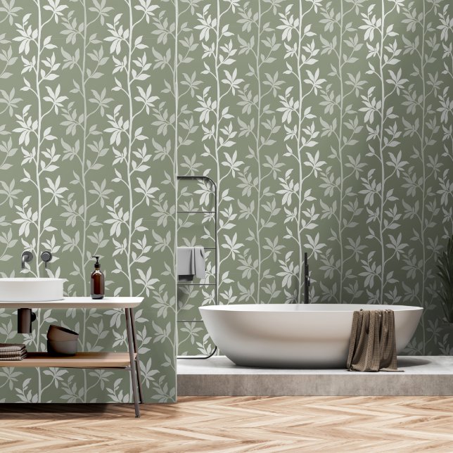 Papier Peint Forest Breeze Silhouette L 2b minimal botanic (Salle de bain)