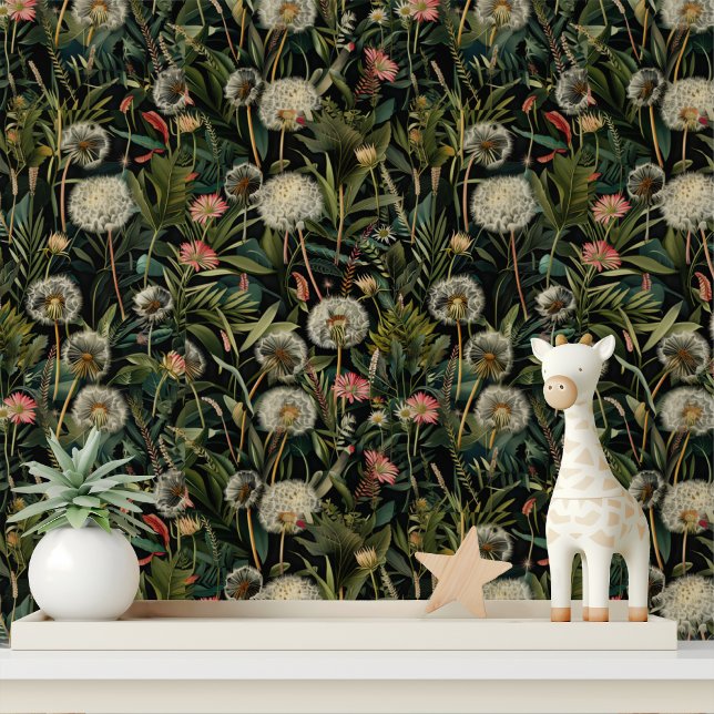 Papier Peint Forêt de pissenlits Fleur Décollage et Collage (Créateur téléchargé)