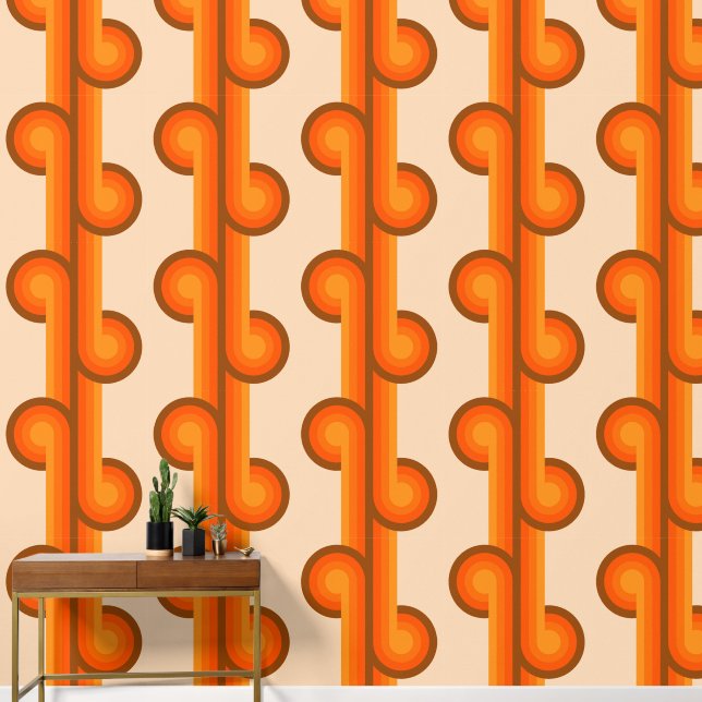 Papier Peint Formes géométriques solides rétro motif 1 (Couloir)