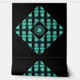 Papier Peint Formes géométriques vertes modernes