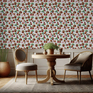 Papier Peint Fraise Rouge Bleu Berry Très doux Fruit d'été