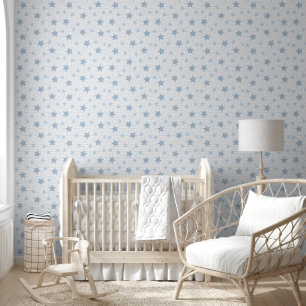 Papier Peint French Blue Love Stars Amour Couvre-Mur