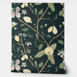 Papier Peint Fruit de goyave - Flore de traîne - Vert foncé pro